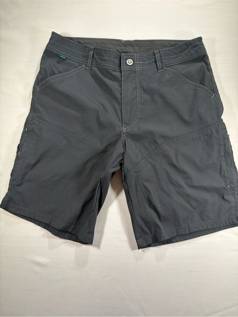 Kuhl Mens Shorts Size 34 Gray Ramblr Outdoor Hiking Cargo Shorts 10 Inseam